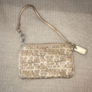 Gold Coach Wristlet